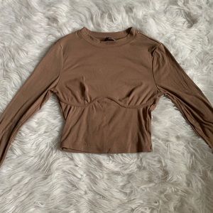Shein long sleeve crop top